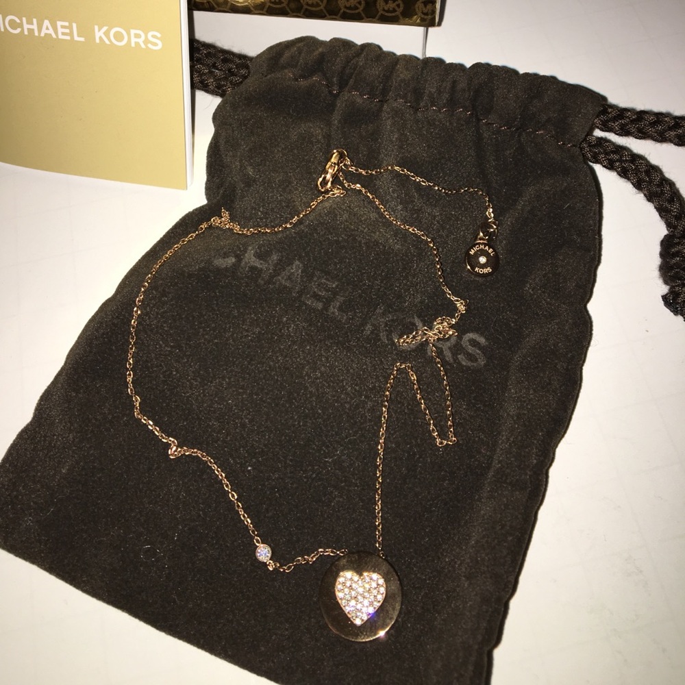Authentic Michael Kors Rose Gold Necklace NWOT - Picture 4 of 6